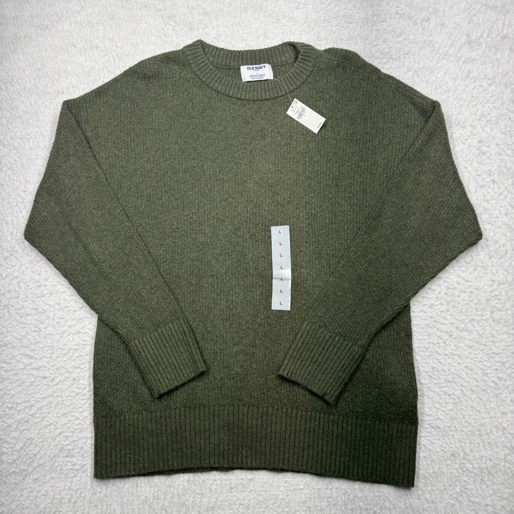 NWT Old Navy So-Soft Crew Neck‎ Knit Sweater Green Men's Size Large